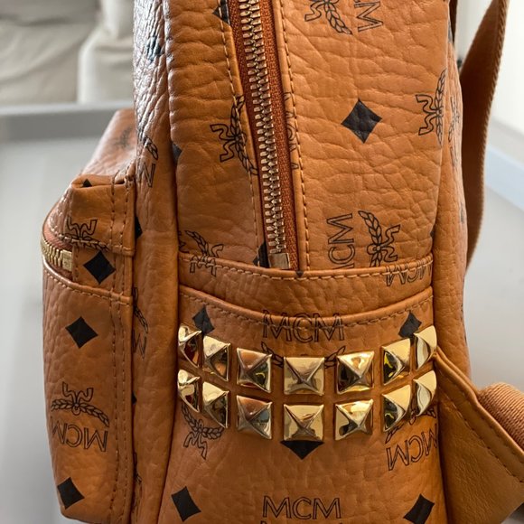 Visetos Side Stud Mini Stark Backpack Cognac - Picture 2 of 10